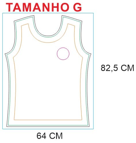 Medidas da camiseta tamanho G